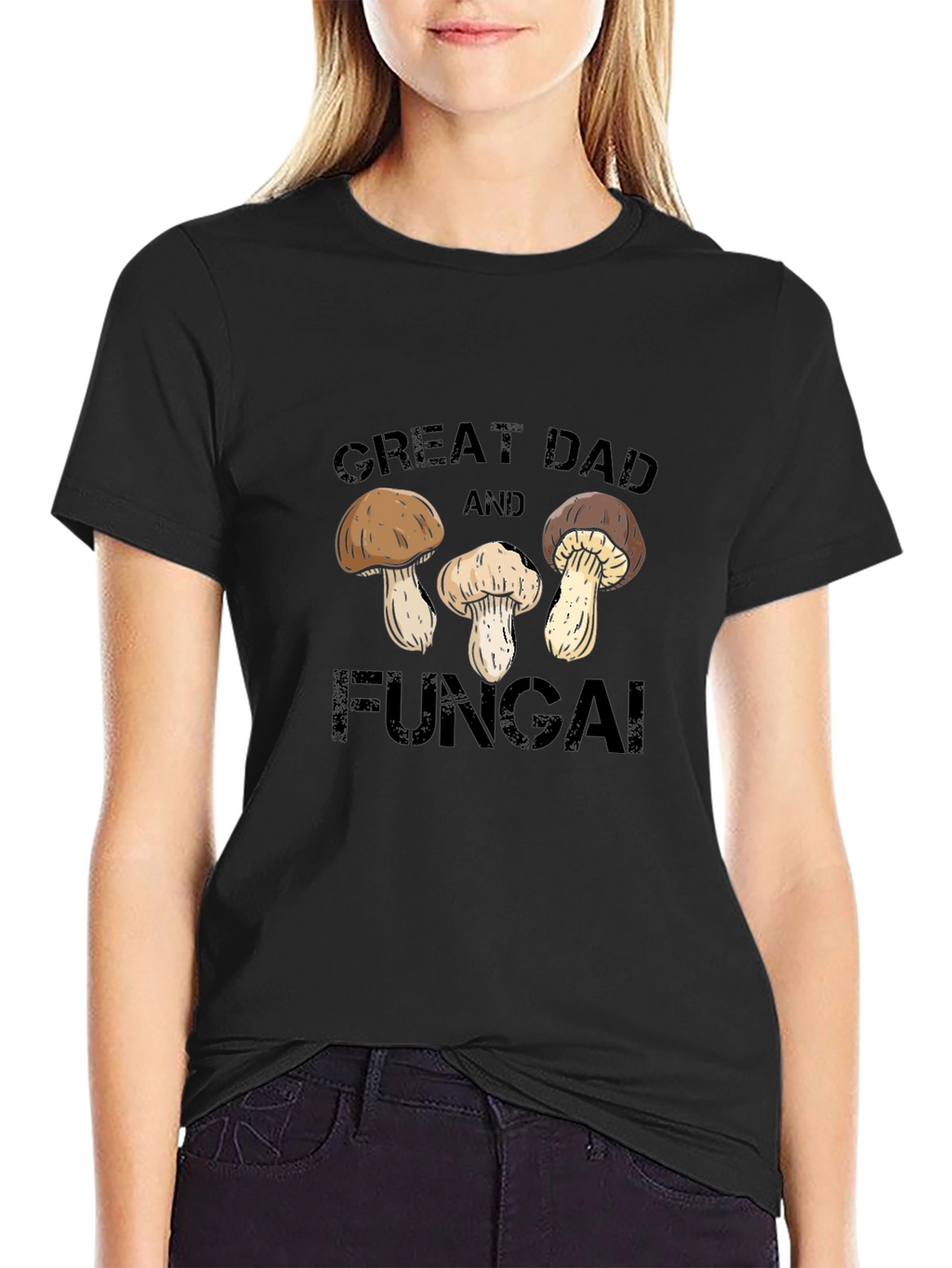 Great Dad and Fungai Black T-Shirt