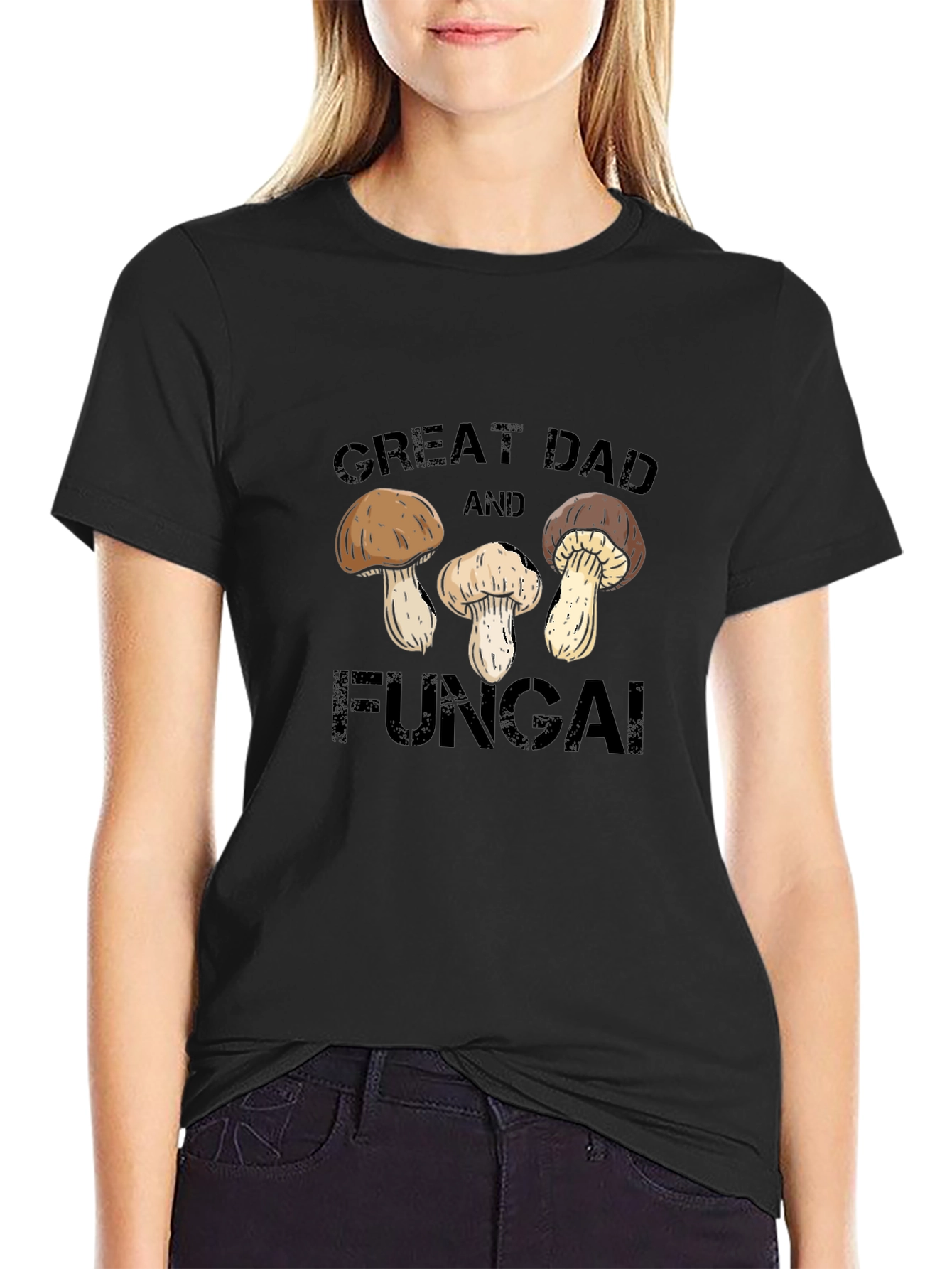 Great Dad and Fungai Black T-Shirt
