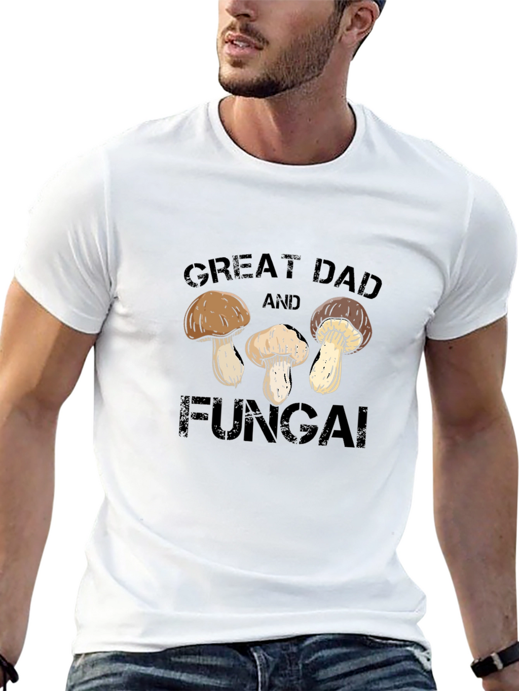 Great Dad and Fungai Black T-Shirt