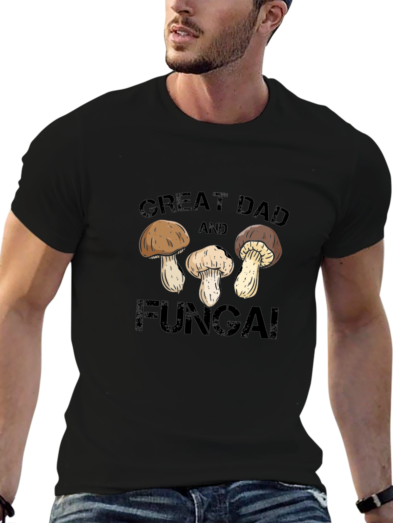 Great Dad and Fungai Black T-Shirt