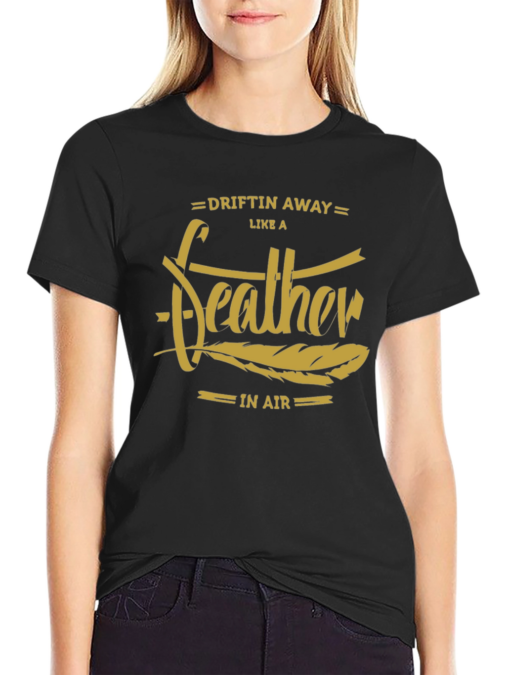Driftin Away Feather Graphic T-Shirt