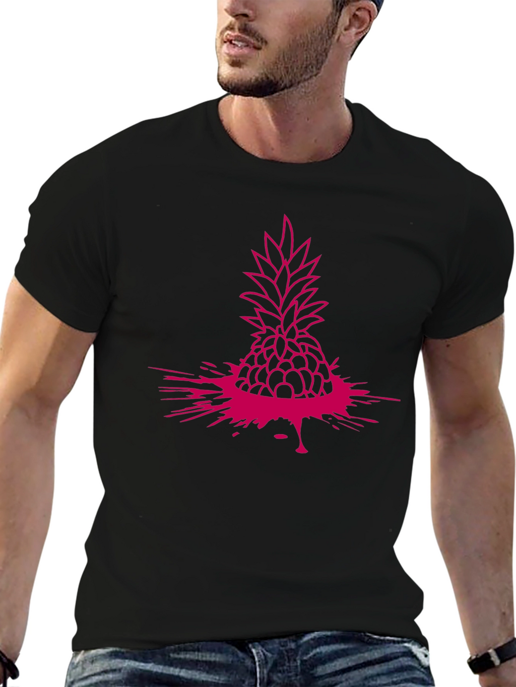 Pineapple Splash Graphic Tee - Modern Casual Style