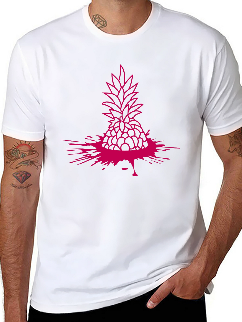 Pineapple Splash Graphic Tee - Modern Casual Style