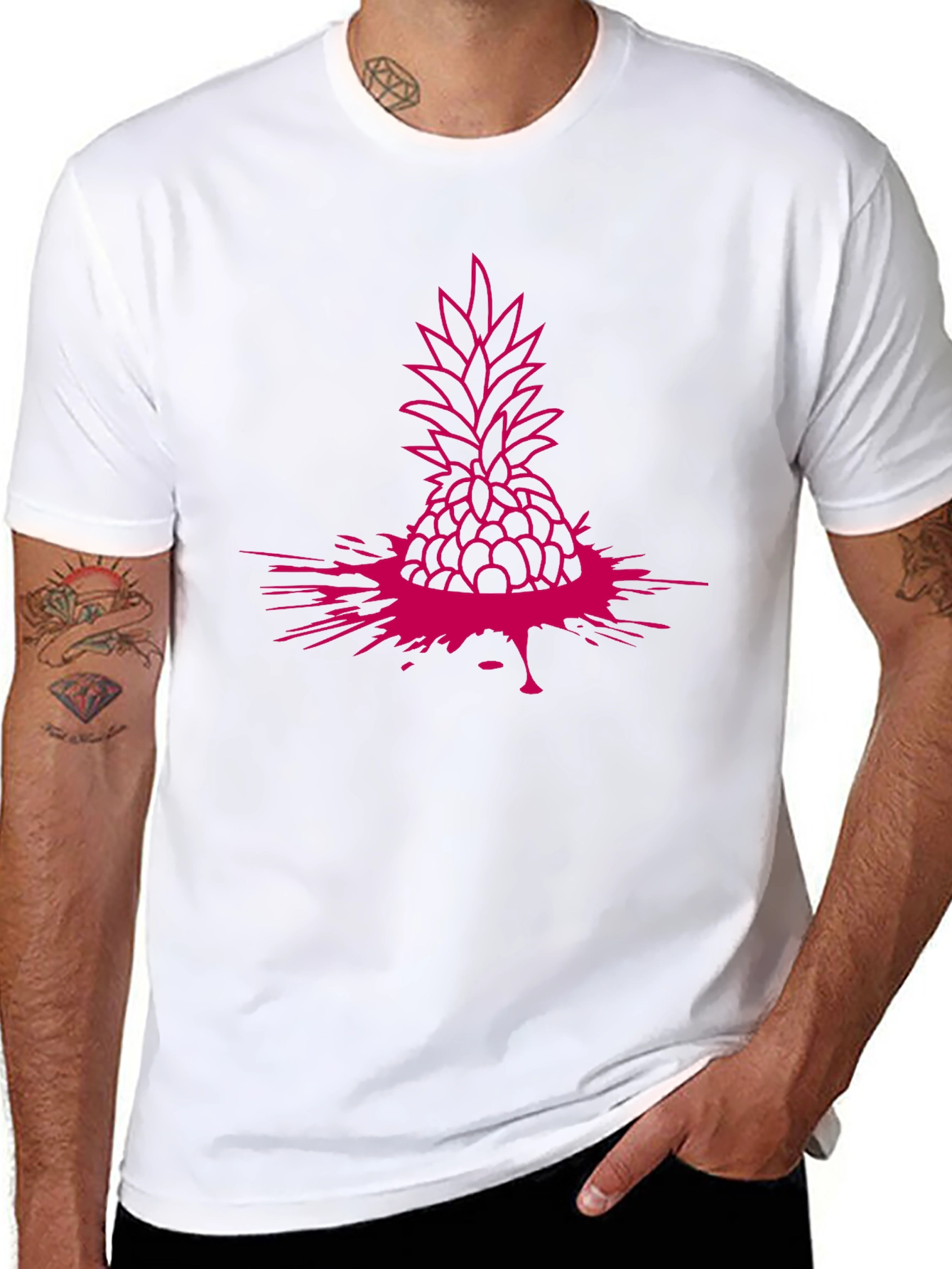 Pineapple Splash Graphic Tee - Modern Casual Style