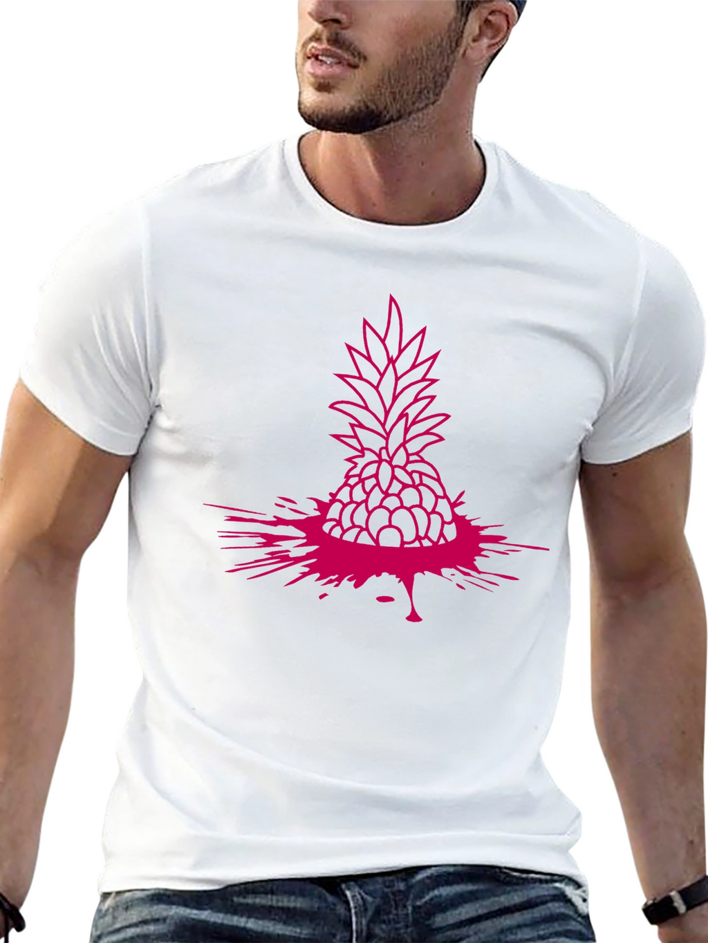 Pineapple Splash Graphic Tee - Modern Casual Style