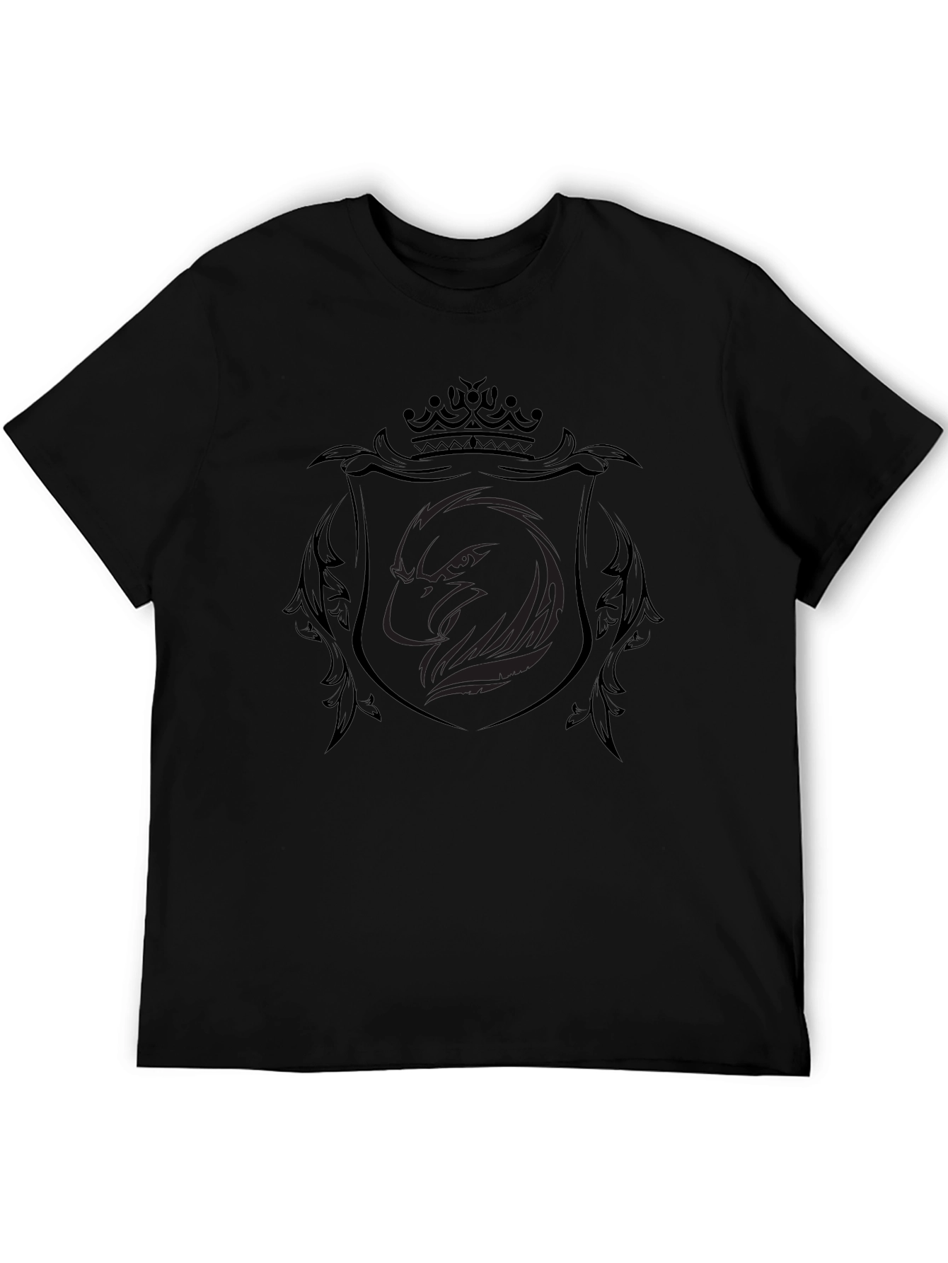 Black Eagle Crest T-Shirt - Stylish Mens Tee