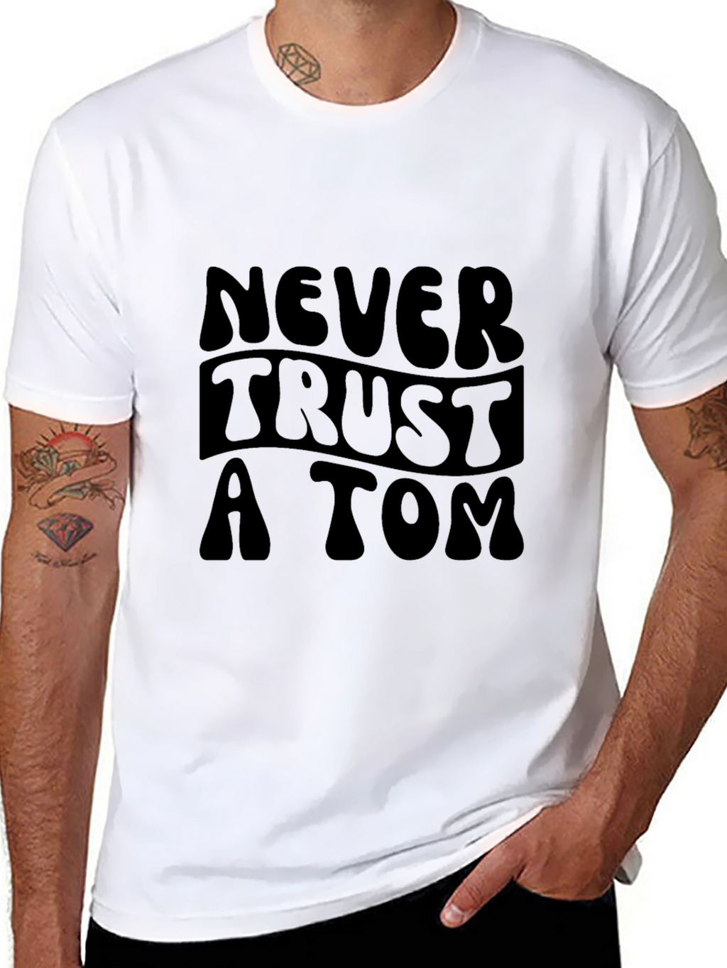Never Trust a Tom Graphic Tee - Black