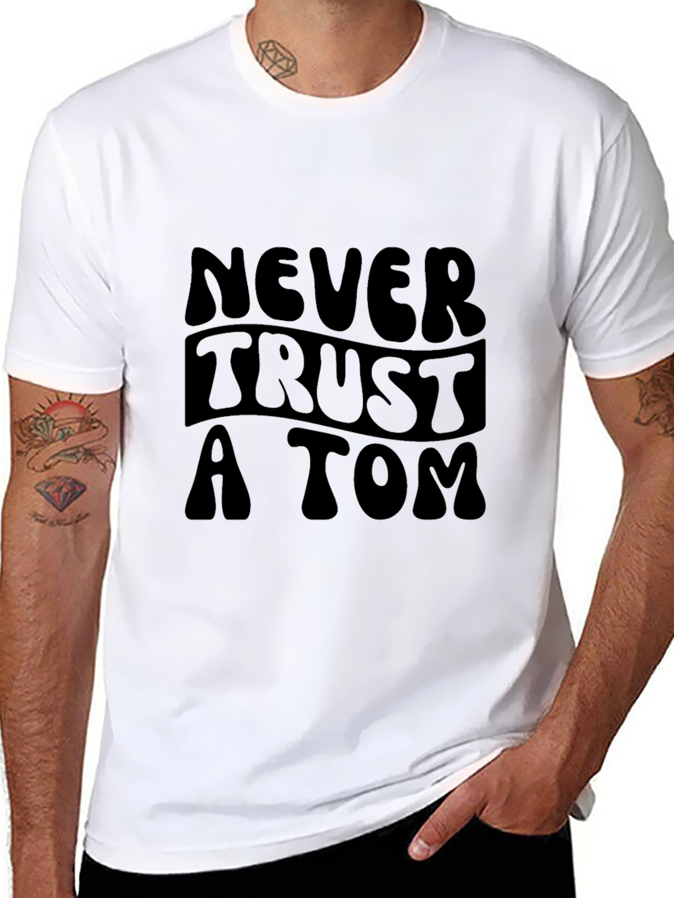 Never Trust a Tom Graphic Tee - Black