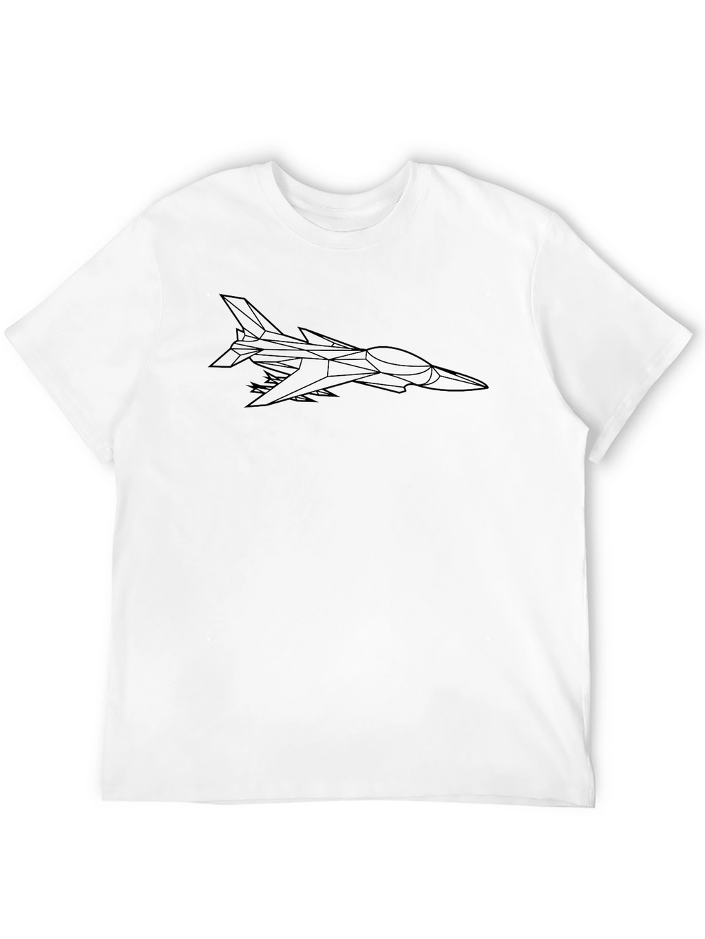 Sleek Black Jet Fighter Graphic Tee