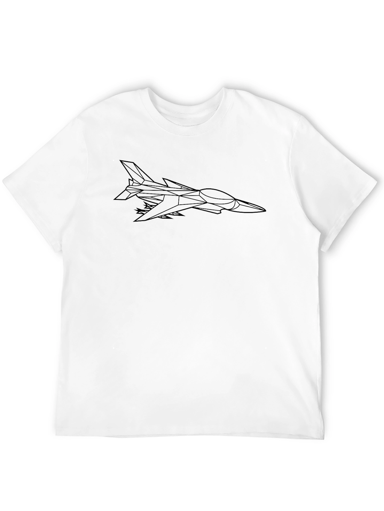 Sleek Black Jet Fighter Graphic Tee