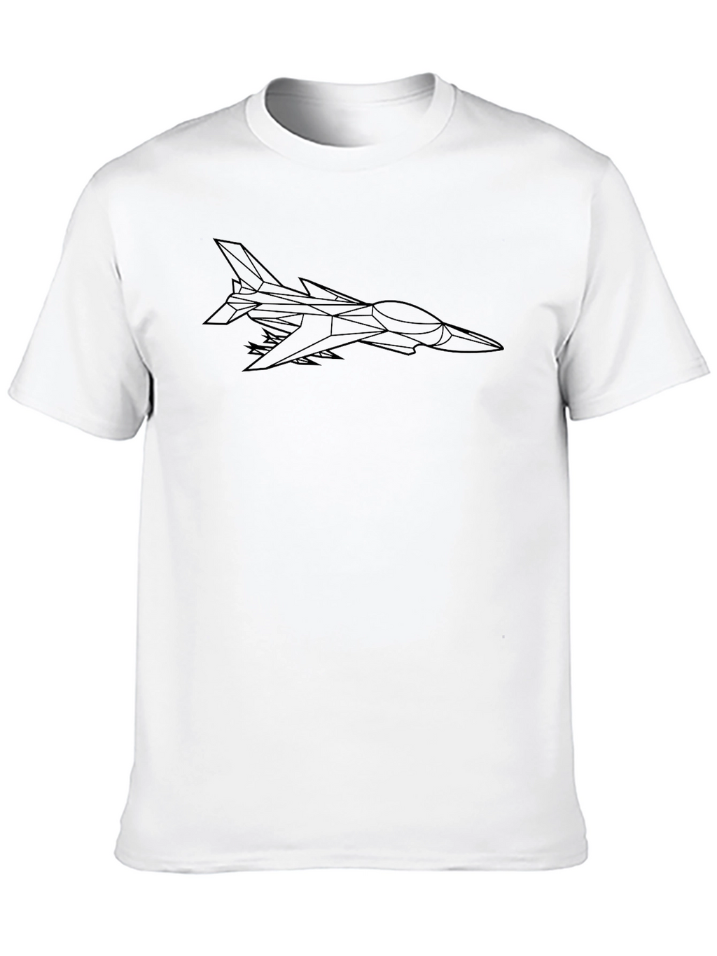 Sleek Black Jet Fighter Graphic Tee