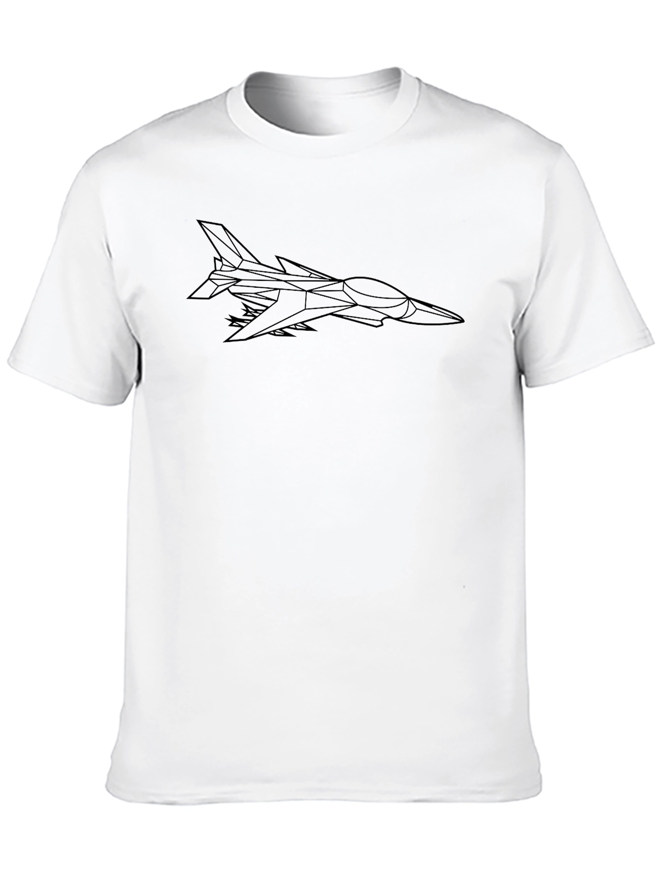 Sleek Black Jet Fighter Graphic Tee