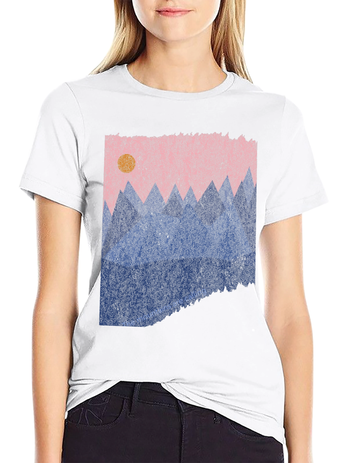 Mountains Calling Graphic Tee - Black Casual T-Shirt