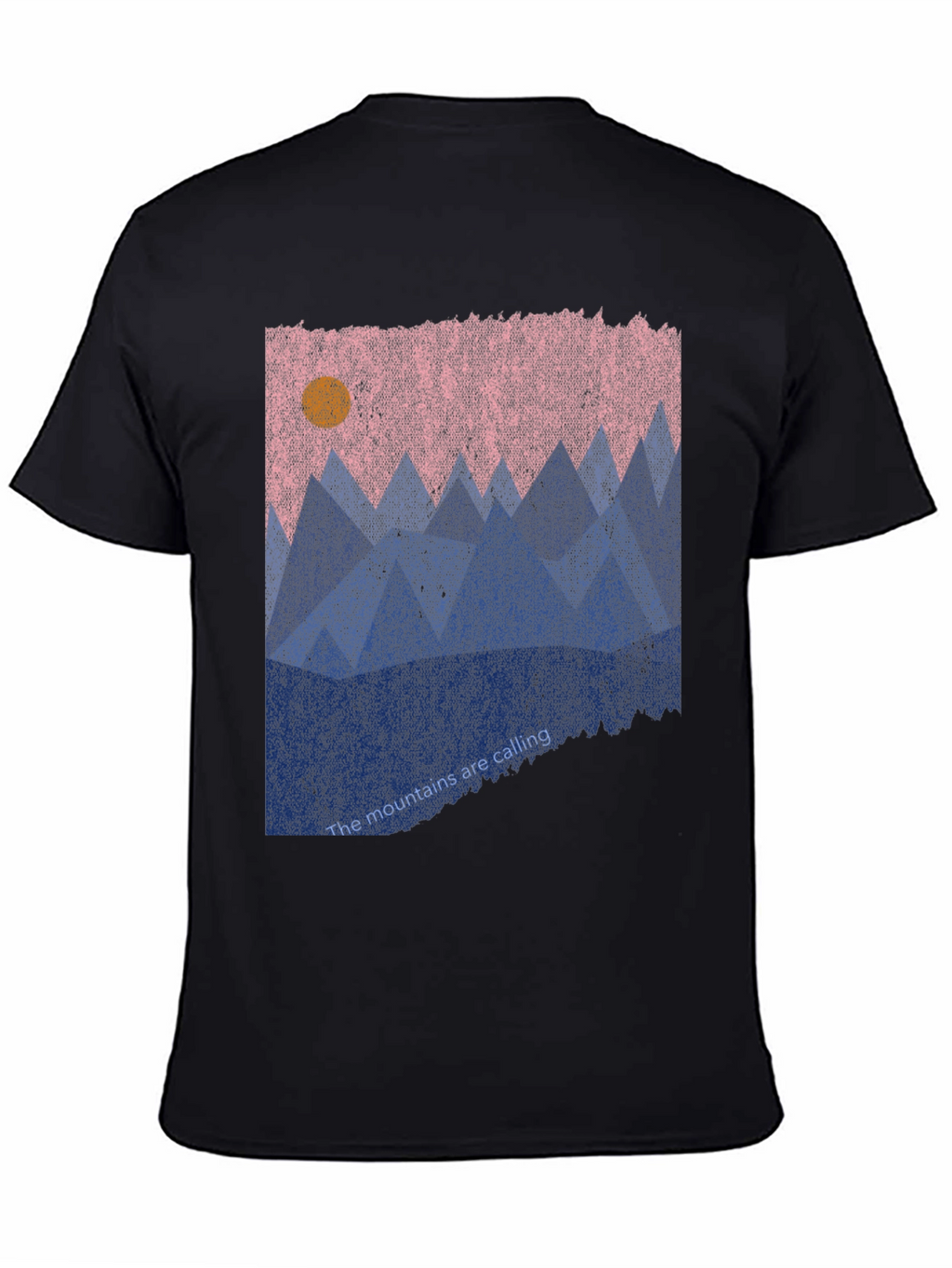 Mountains Calling Graphic Tee - Black Casual T-Shirt