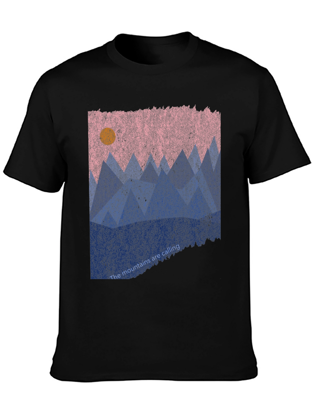 Mountains Calling Graphic Tee - Black Casual T-Shirt