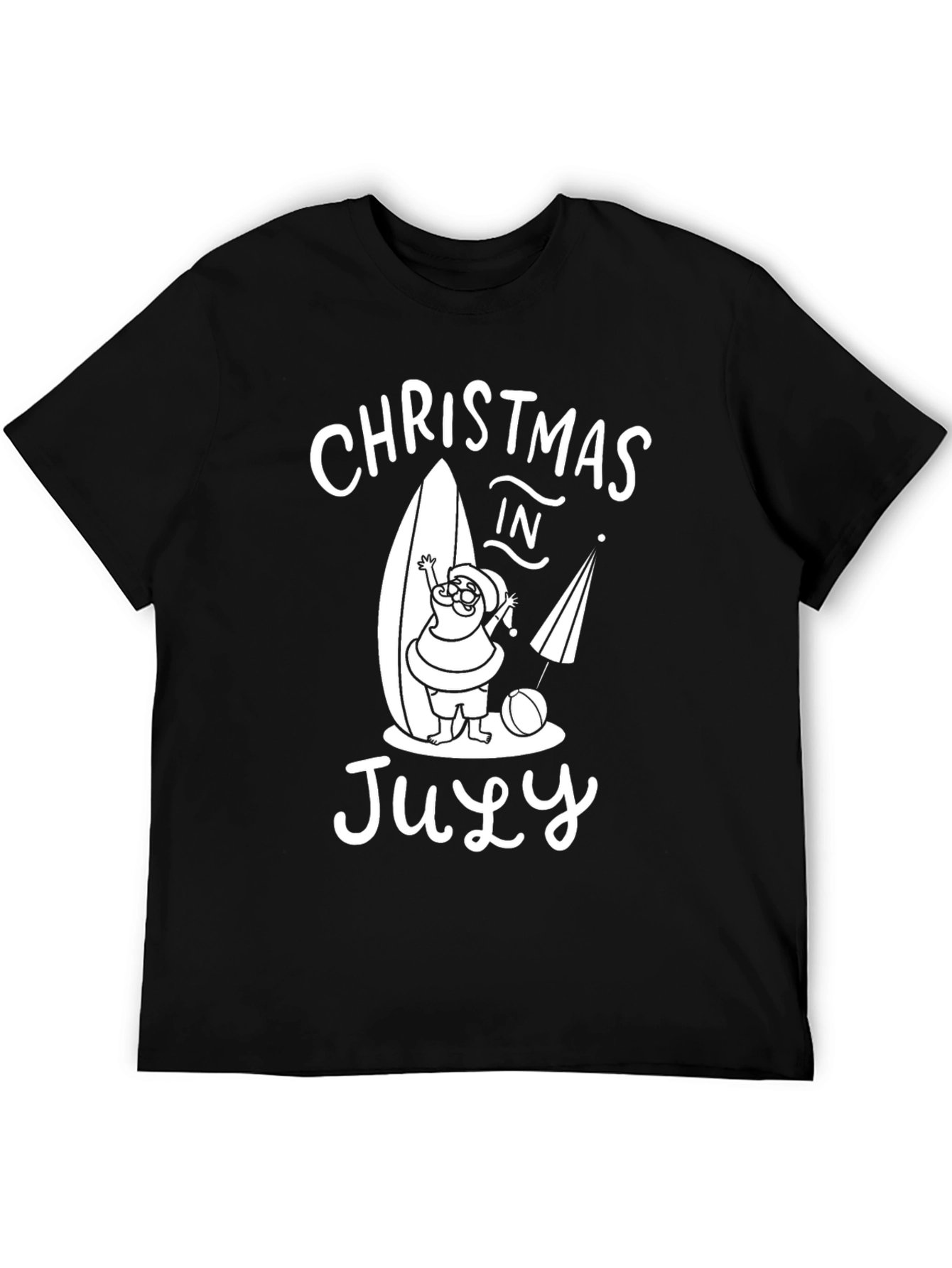 Christmas in July T-Shirt Santa Surf