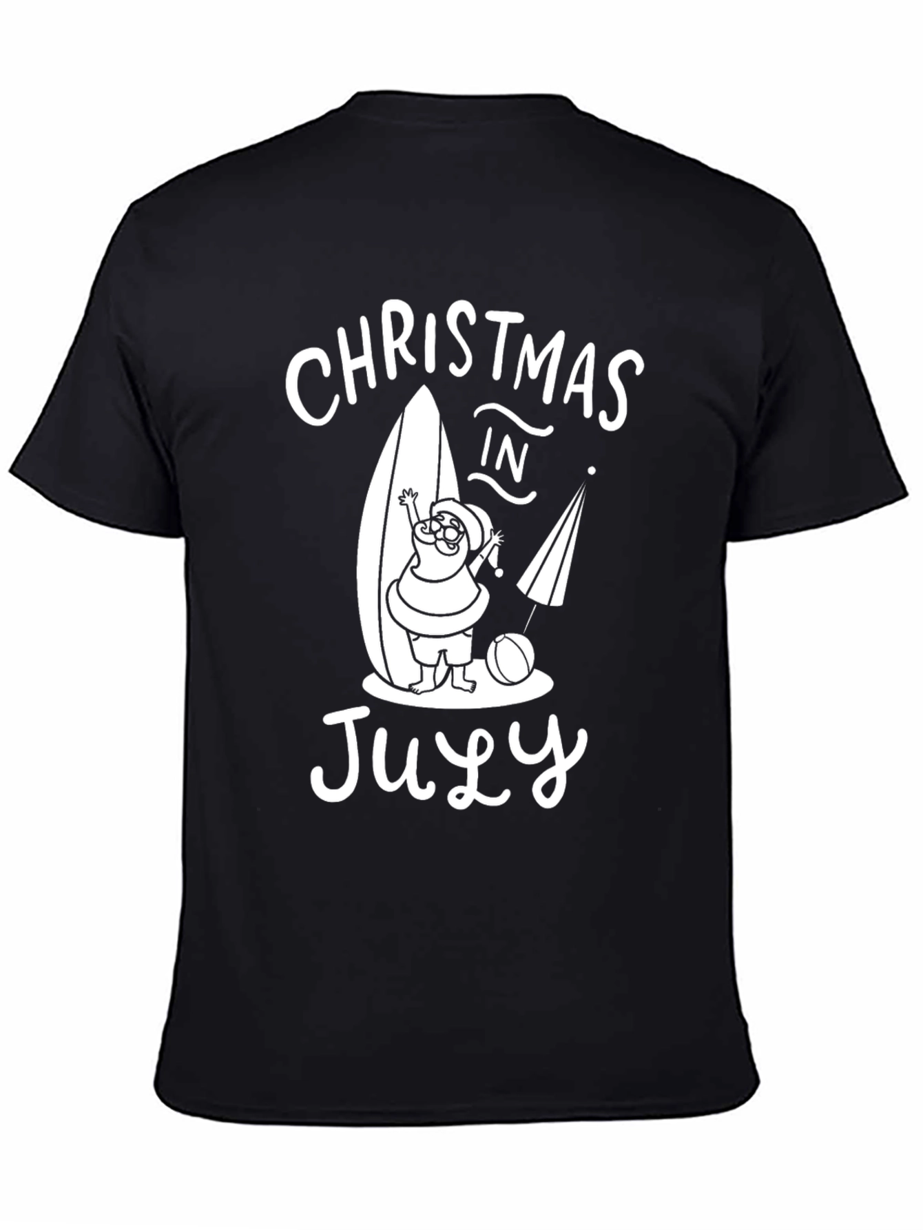 Christmas in July T-Shirt Santa Surf