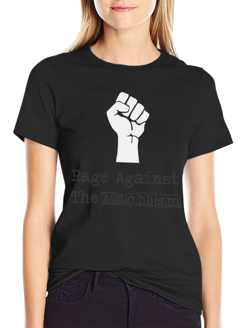Rage Against Machism Black Graphic Tee