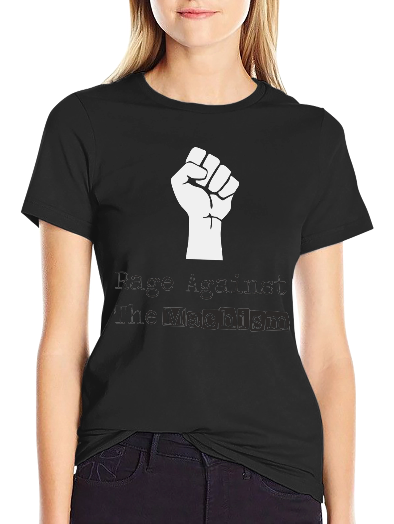 Rage Against Machism Black Graphic Tee