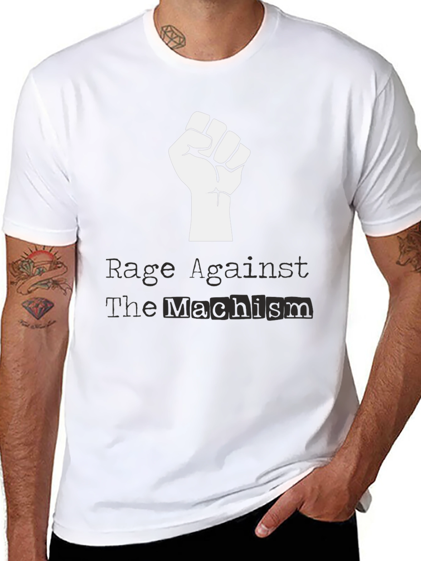 Rage Against Machism Black Graphic Tee