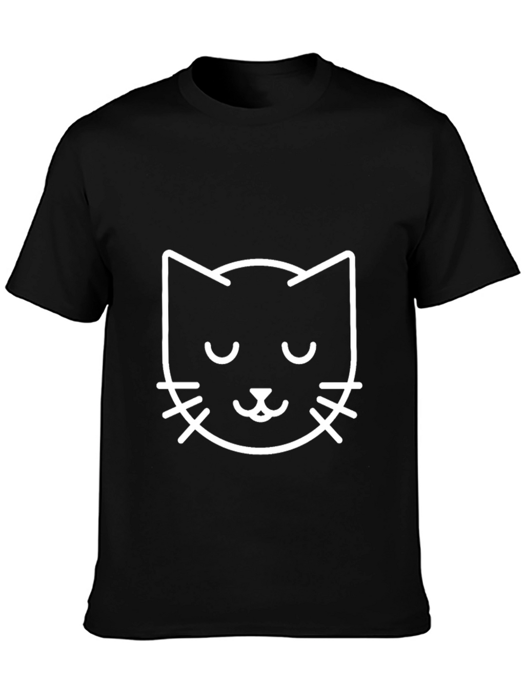 Cool Cat Graphic Tee - Black Cotton Blend Shirt