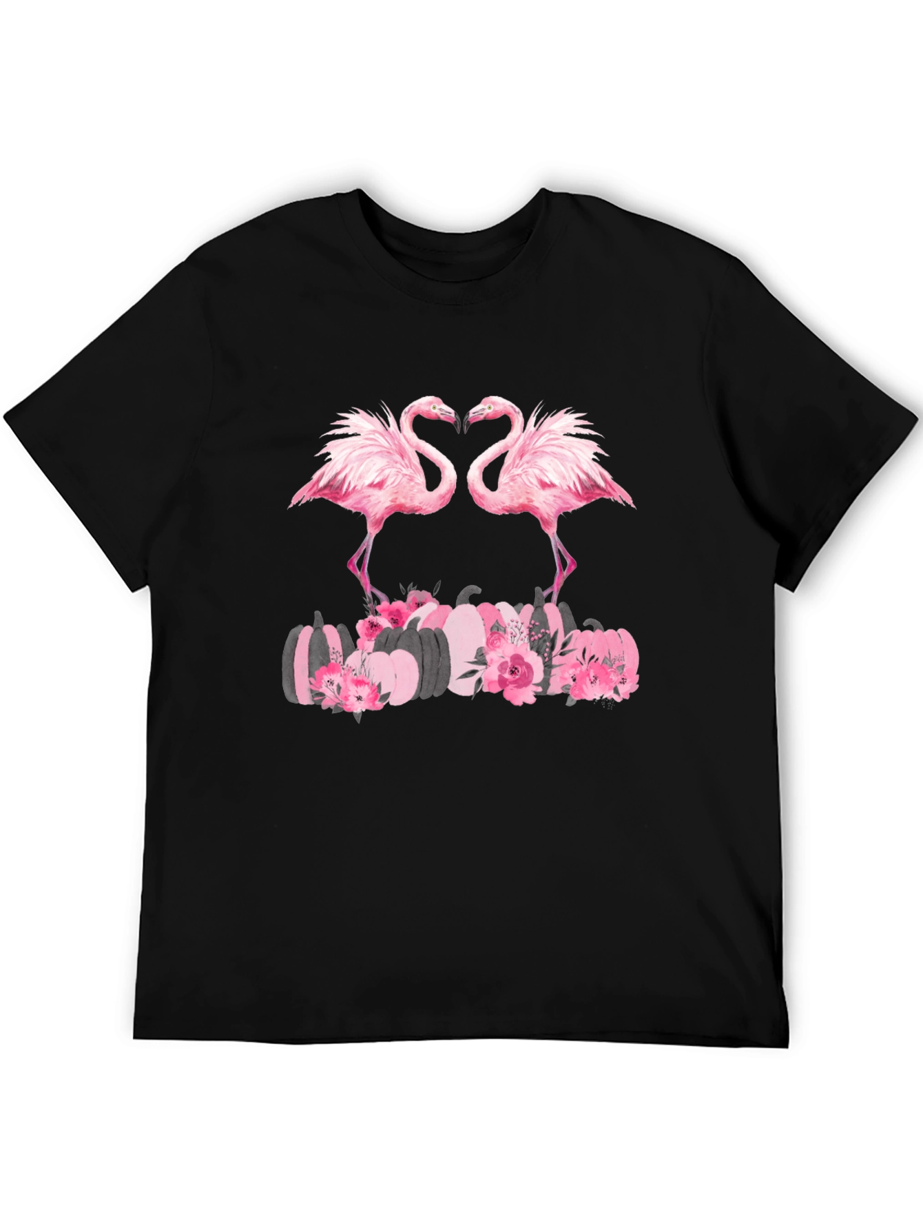 Flamingo & Pumpkin Graphic T-Shirt
