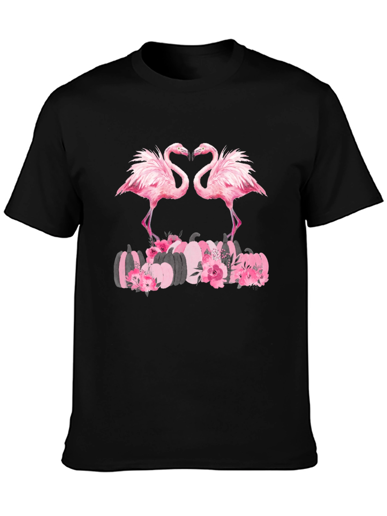 Flamingo & Pumpkin Graphic T-Shirt
