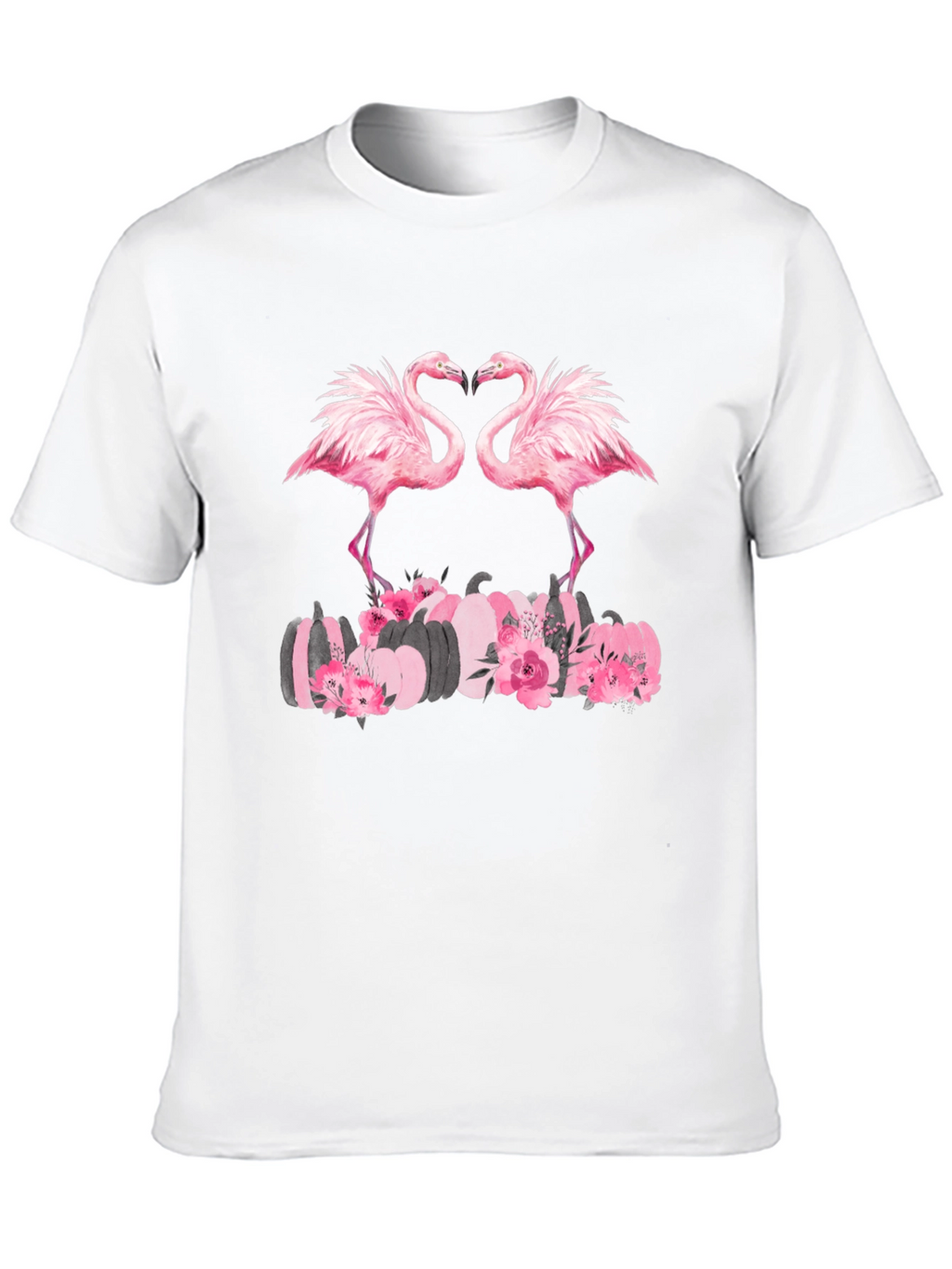 Flamingo & Pumpkin Graphic T-Shirt
