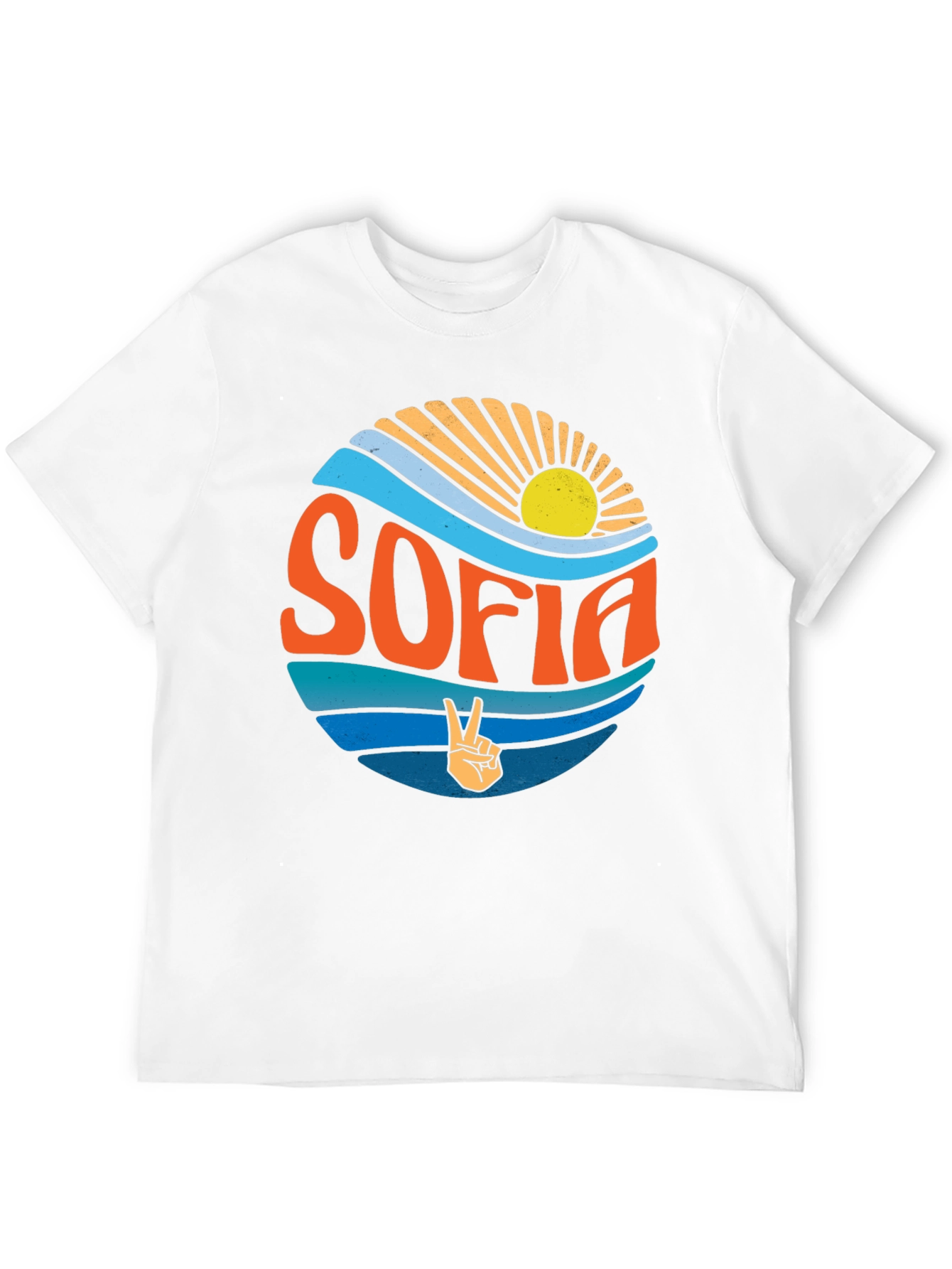 Retro SOFIA Peace Sign T-Shirt