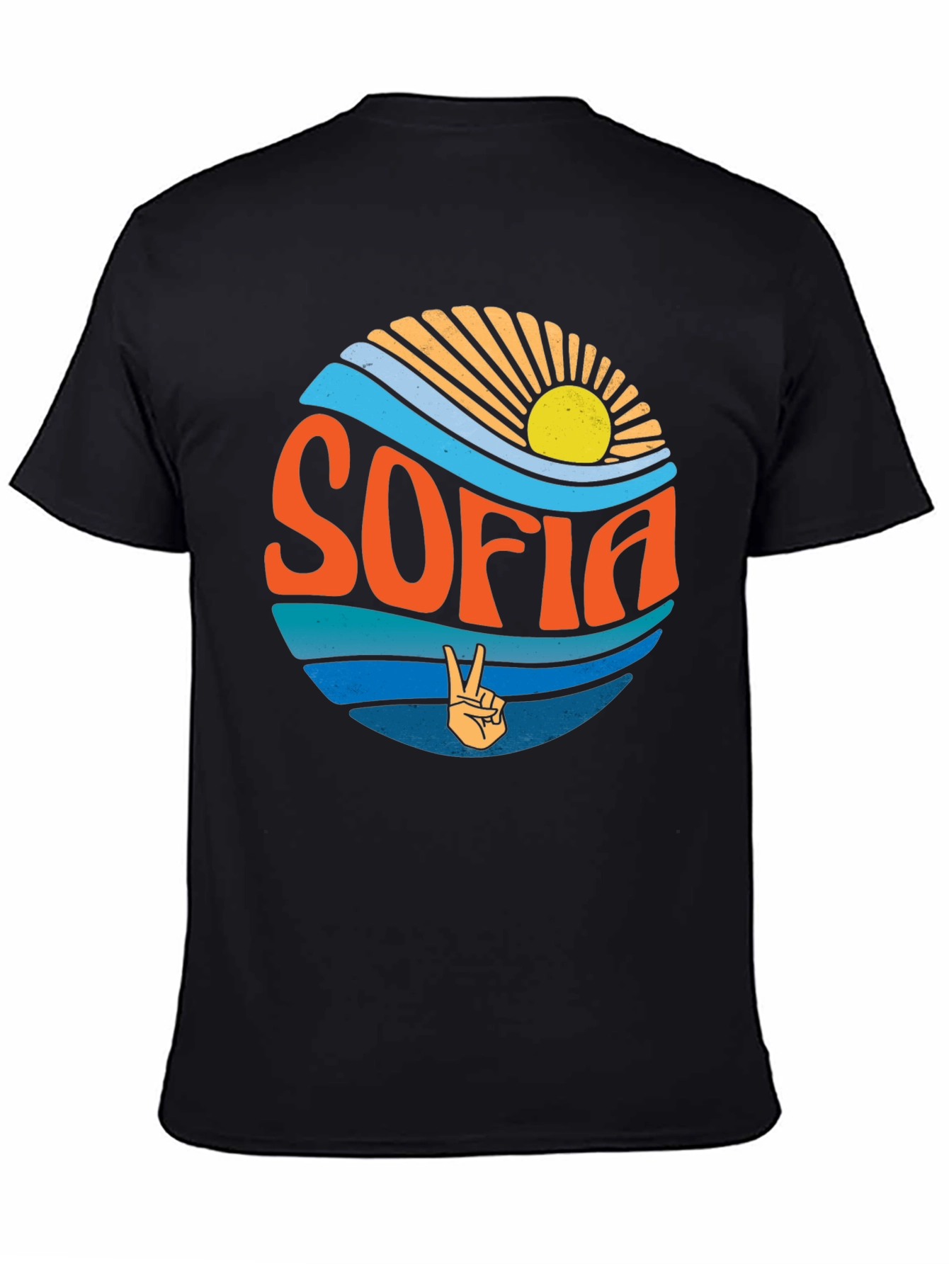 Retro SOFIA Peace Sign T-Shirt