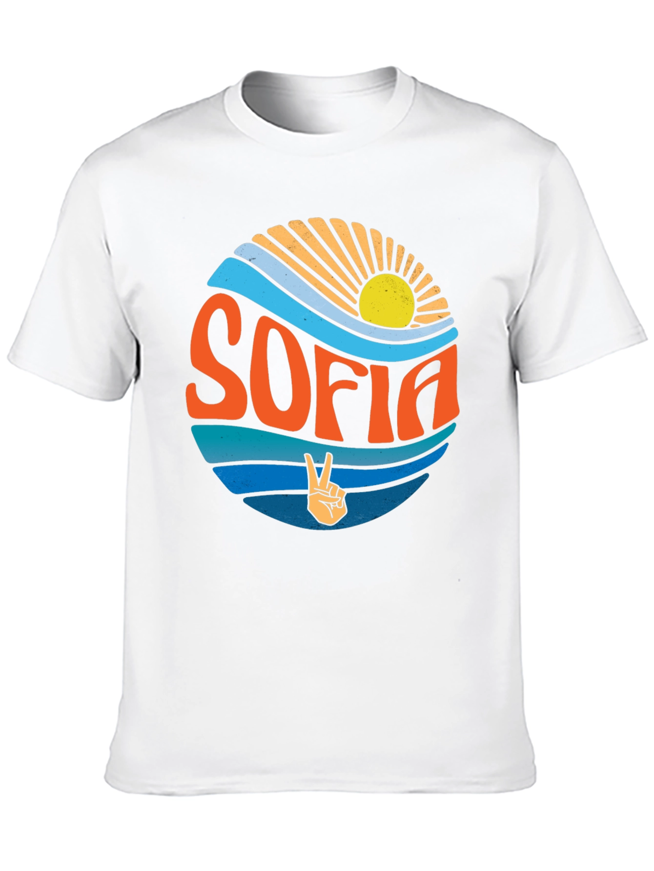 Retro SOFIA Peace Sign T-Shirt