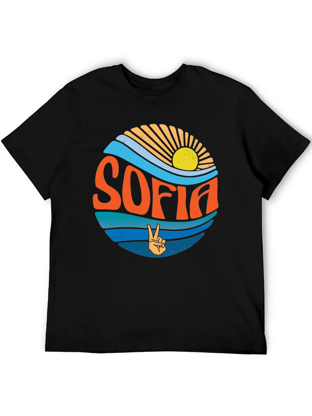 Retro SOFIA Peace Sign T-Shirt