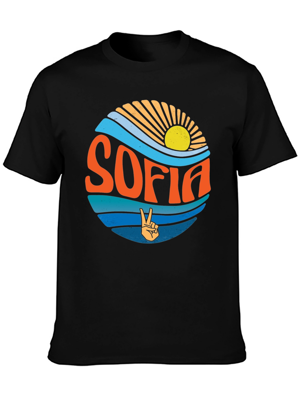 Retro SOFIA Peace Sign T-Shirt