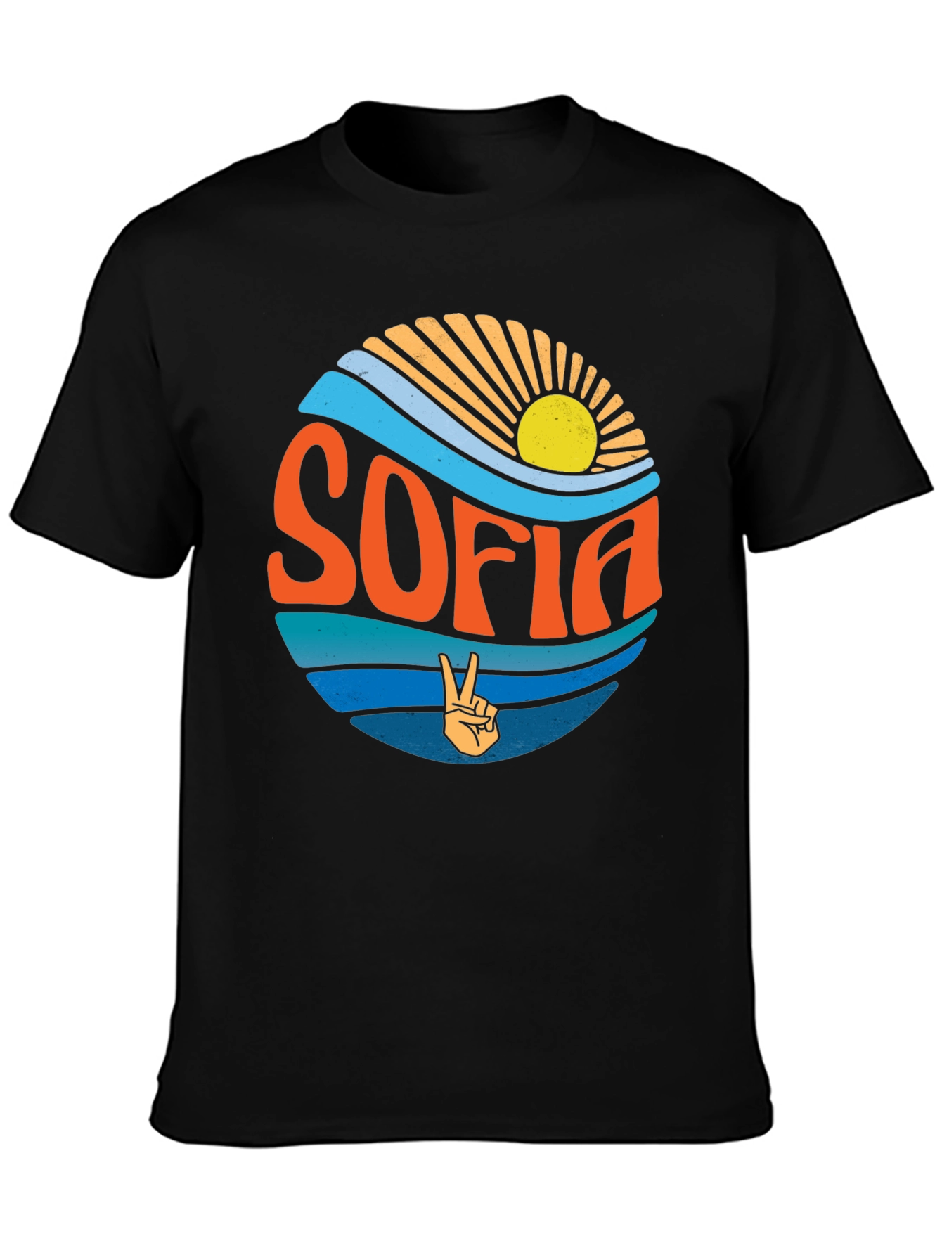 Retro SOFIA Peace Sign T-Shirt