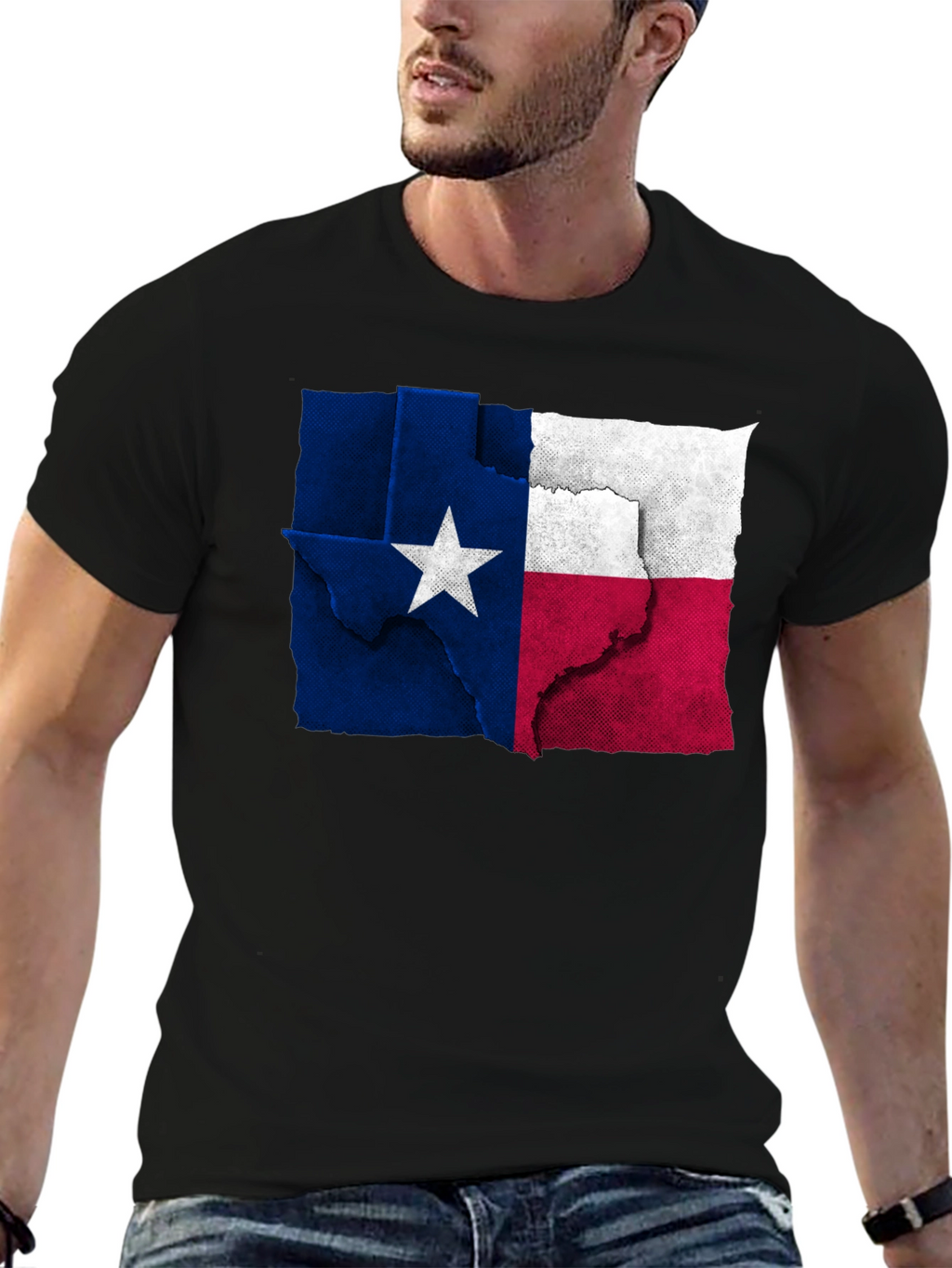 Texas Flag Graphic Tee - Black