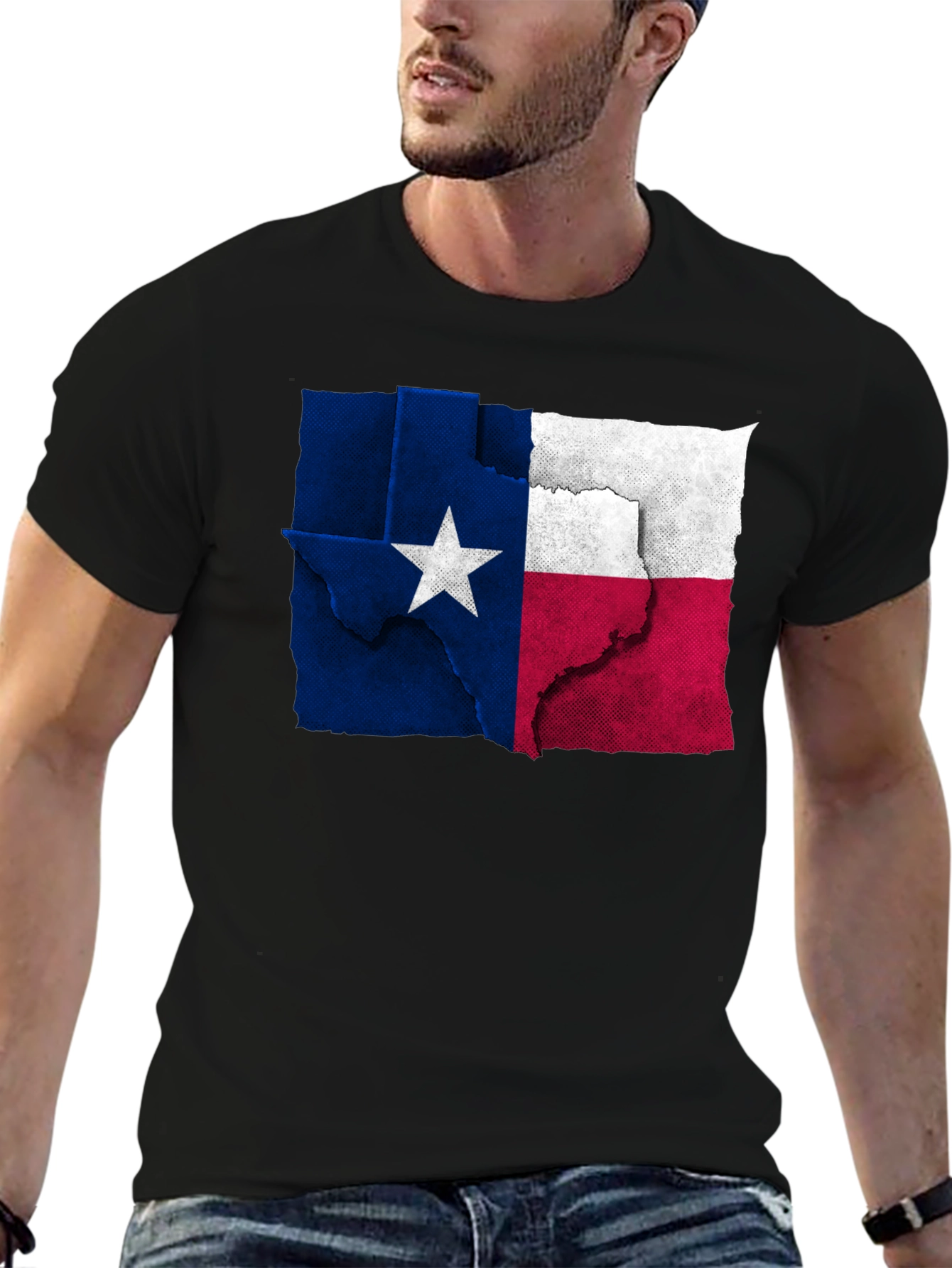 Texas Flag Graphic Tee - Black