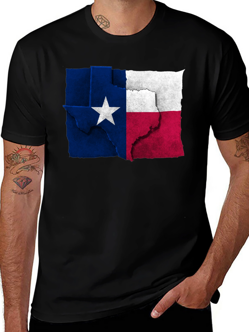 Texas Flag Graphic Tee - Black