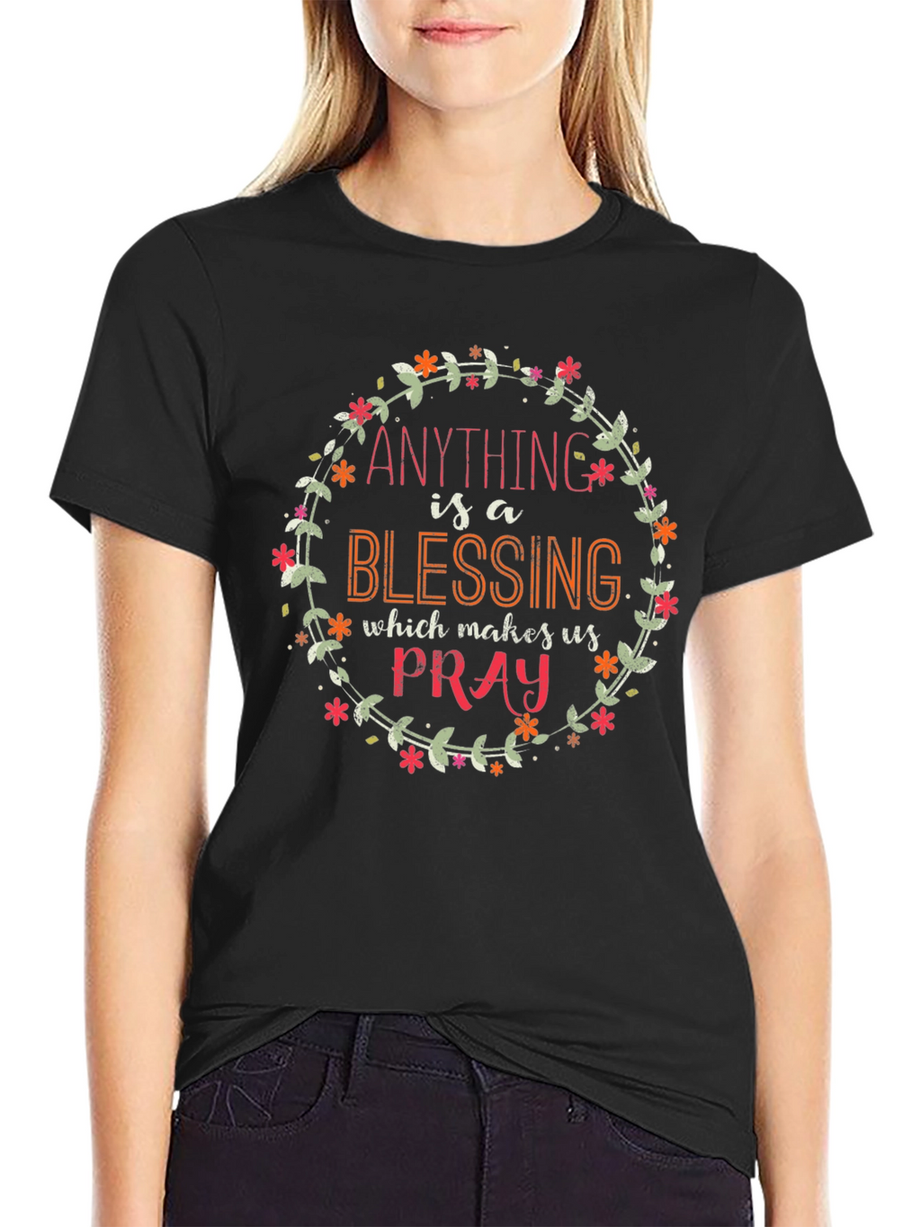 Floral Blessing T-Shirt - Inspirational Graphic Tee