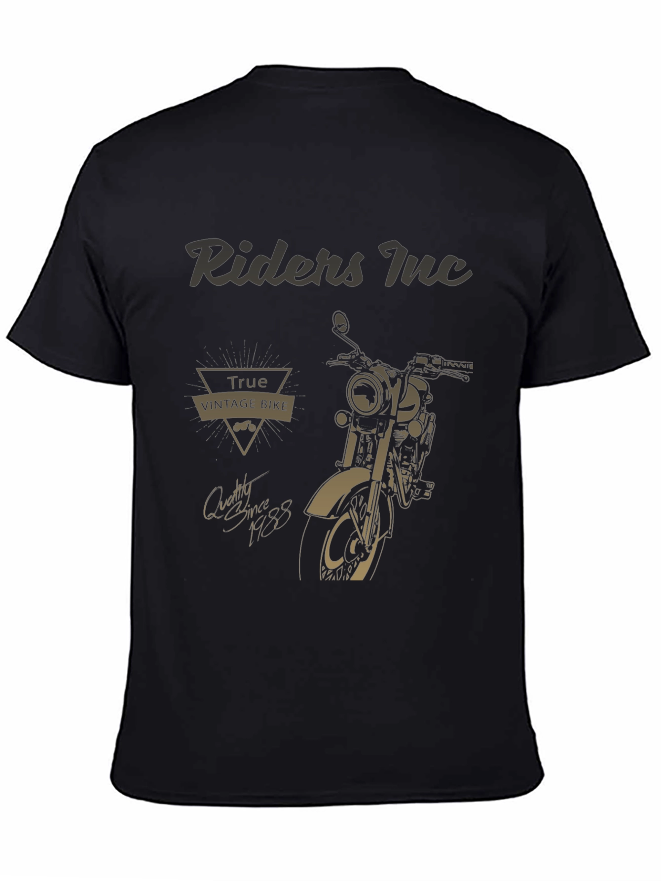 Vintage Motorcycle T-Shirt - Riders Inc. - Black