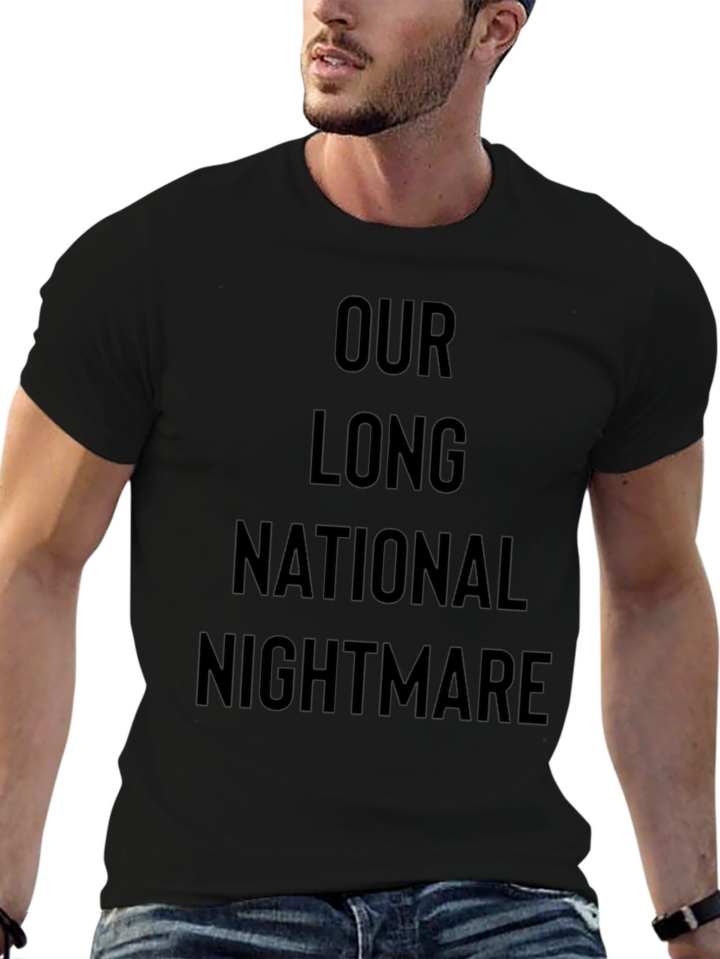 Our Long National Nightmare Black Graphic Tee