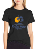Rodeo Drive California Palm Tree Sunset Graphic Tee