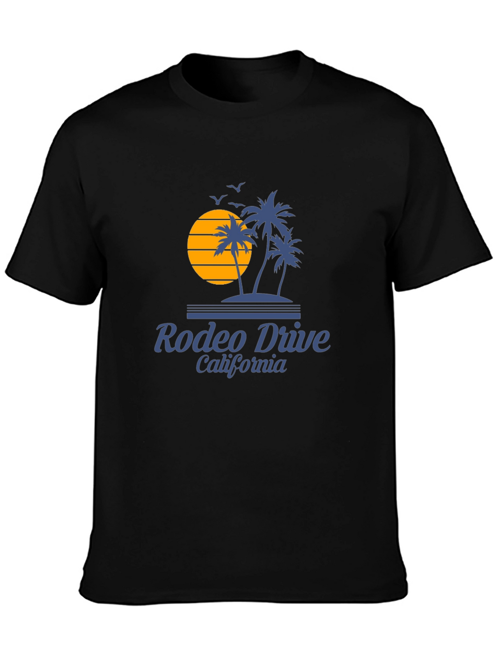 Rodeo Drive California Palm Tree Sunset Graphic Tee