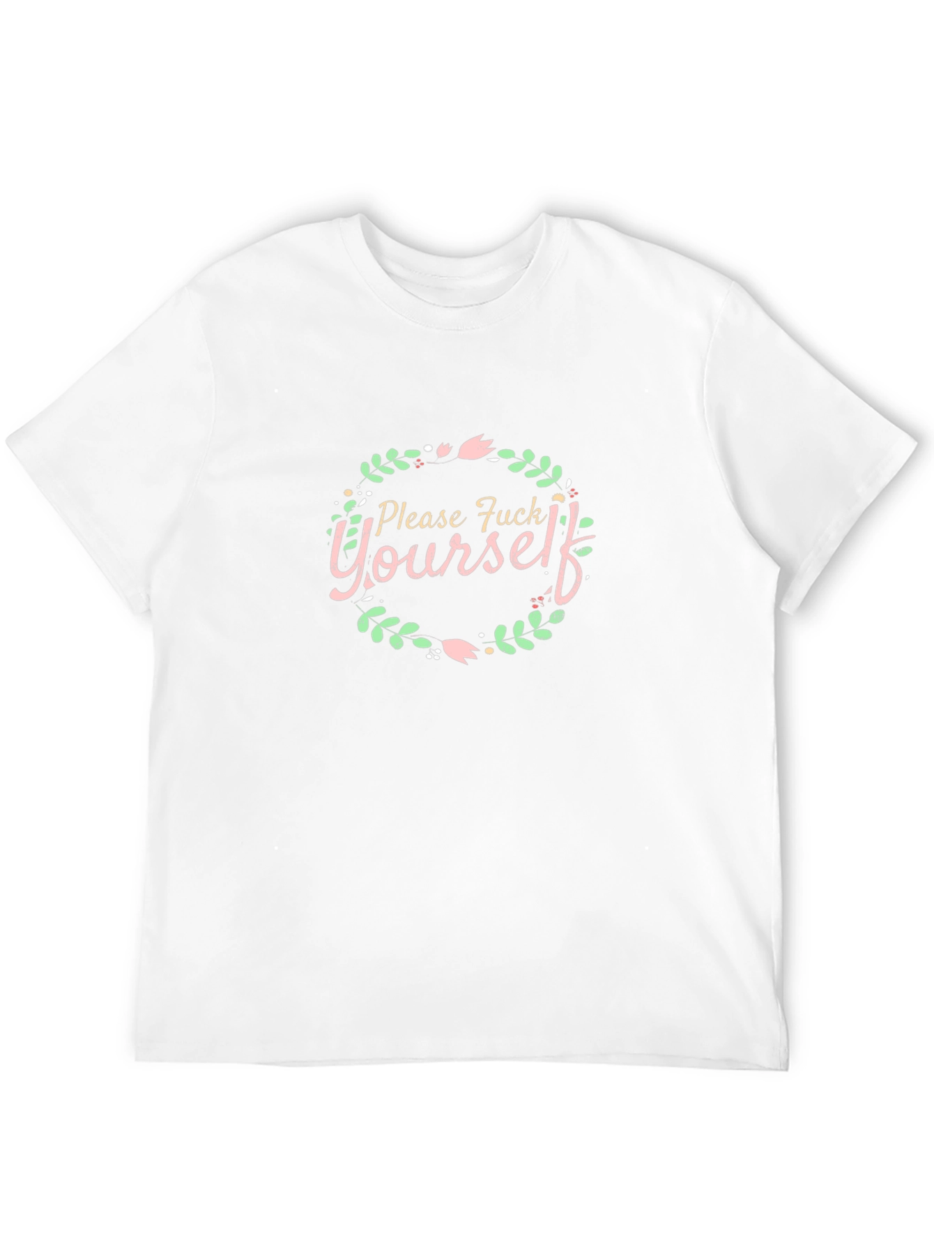 Please F Yourself Floral Wreath Tee