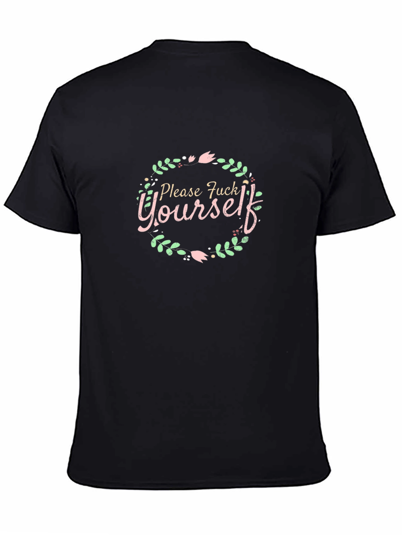 Please F Yourself Floral Wreath Tee