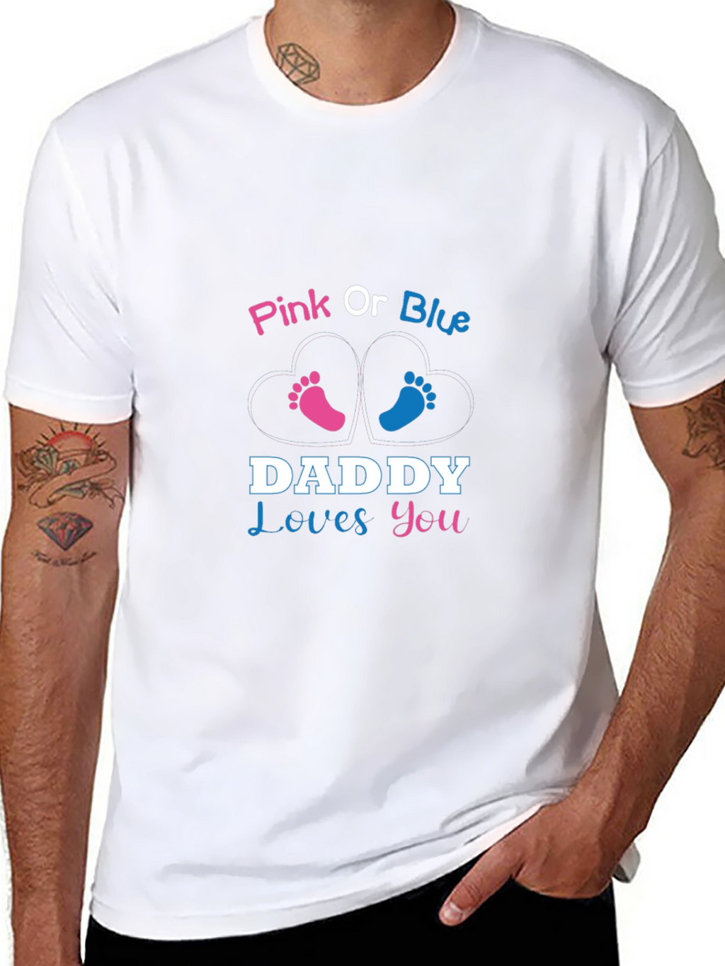 Pink or Blue Daddy Loves You T-Shirt