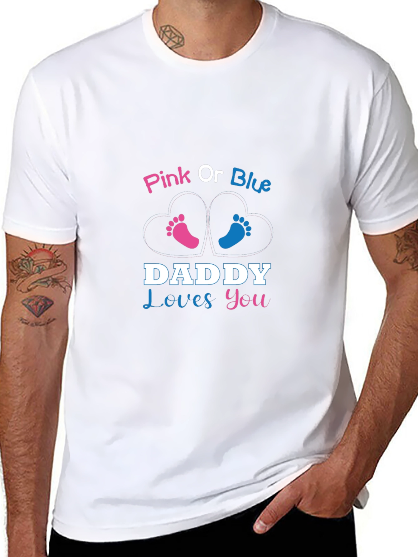 Pink or Blue Daddy Loves You T-Shirt