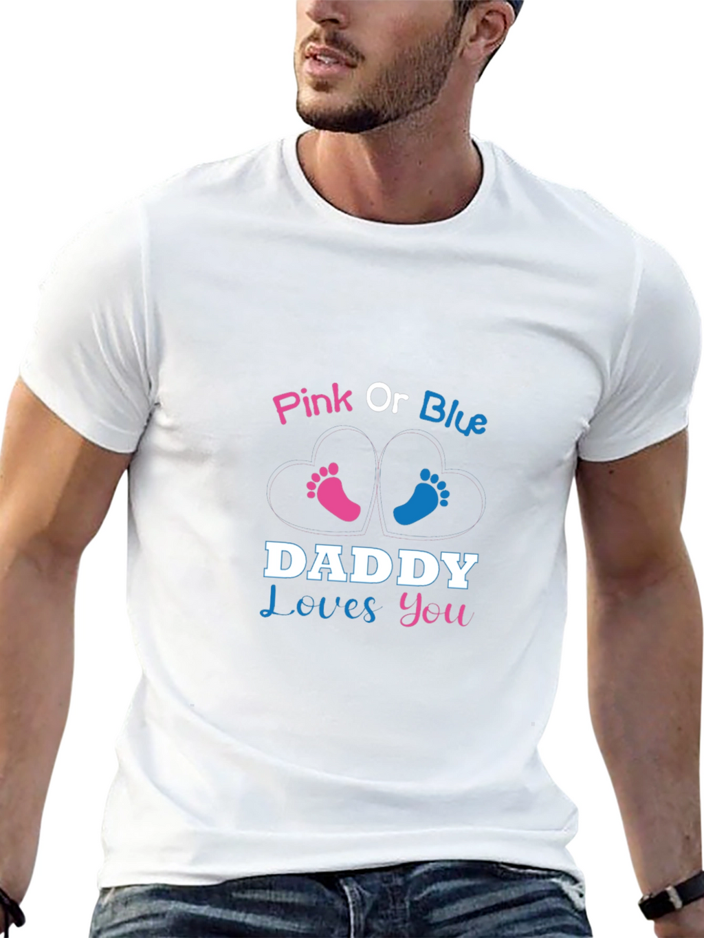 Pink or Blue Daddy Loves You T-Shirt