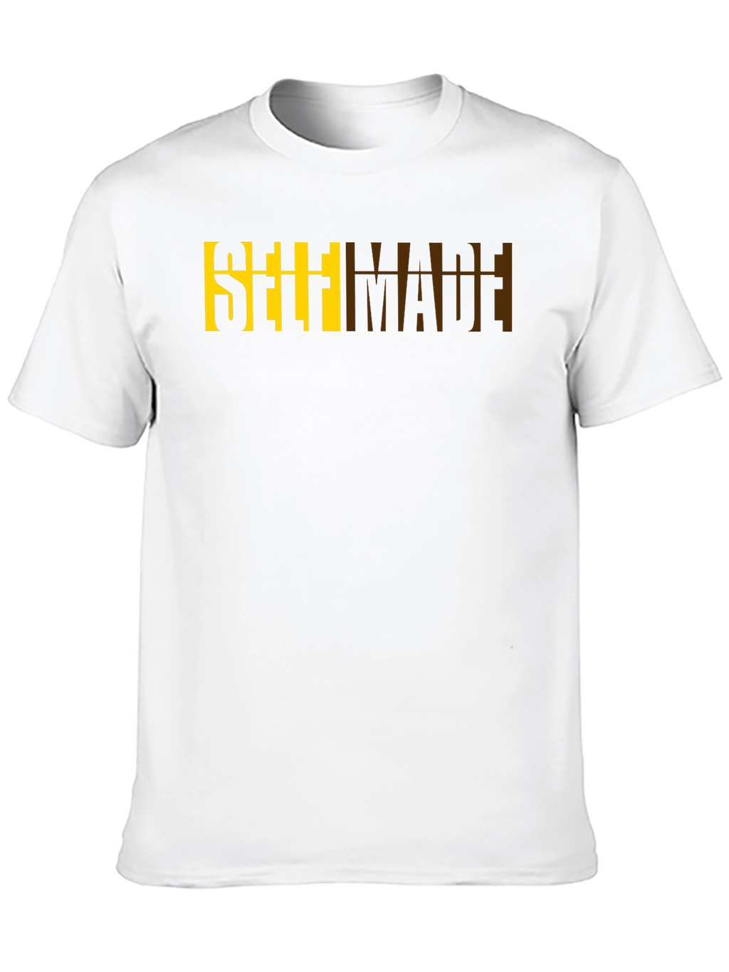 Self Made Graphic Print Black Cotton Tee