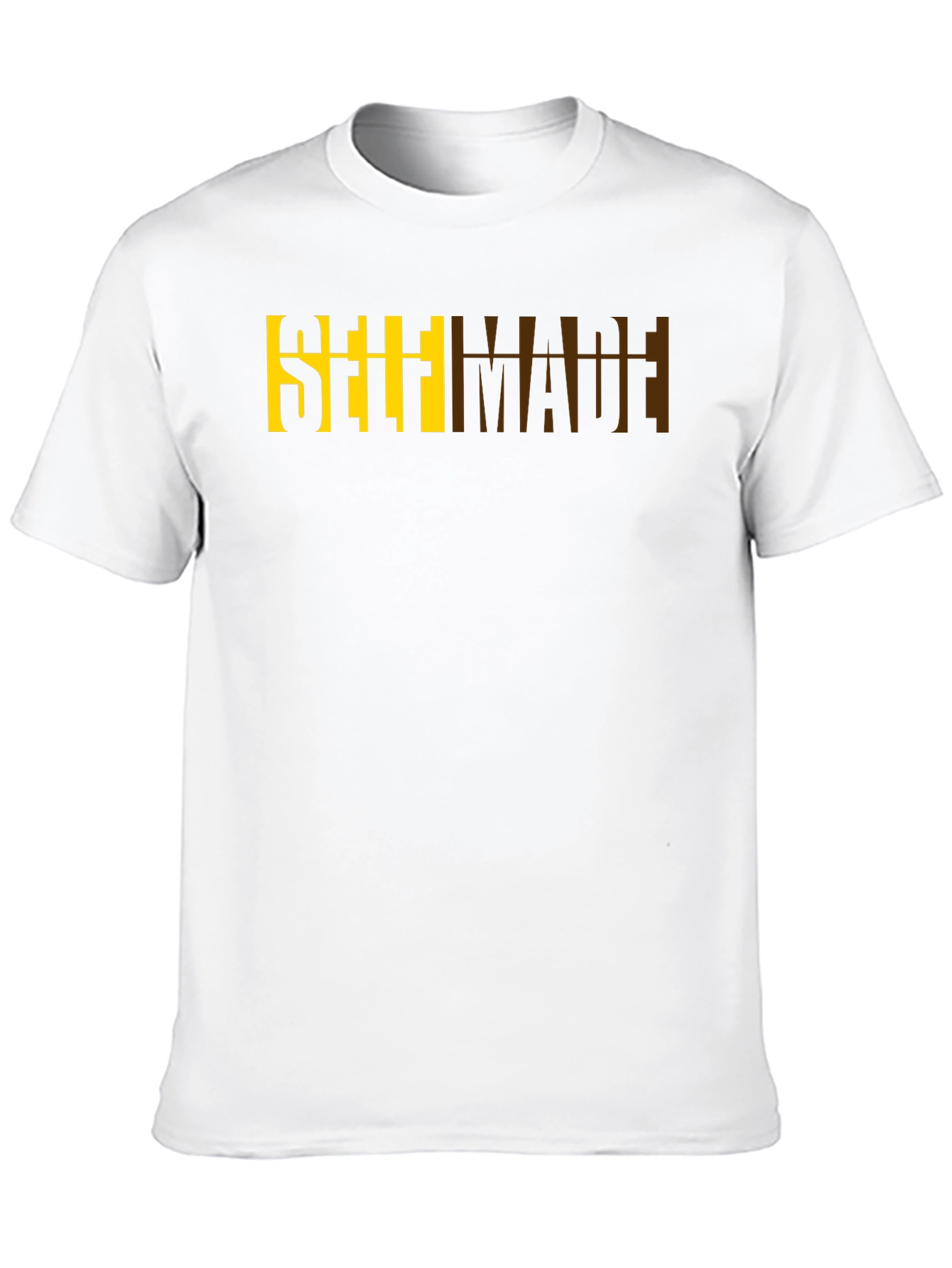 Self Made Graphic Print Black Cotton Tee