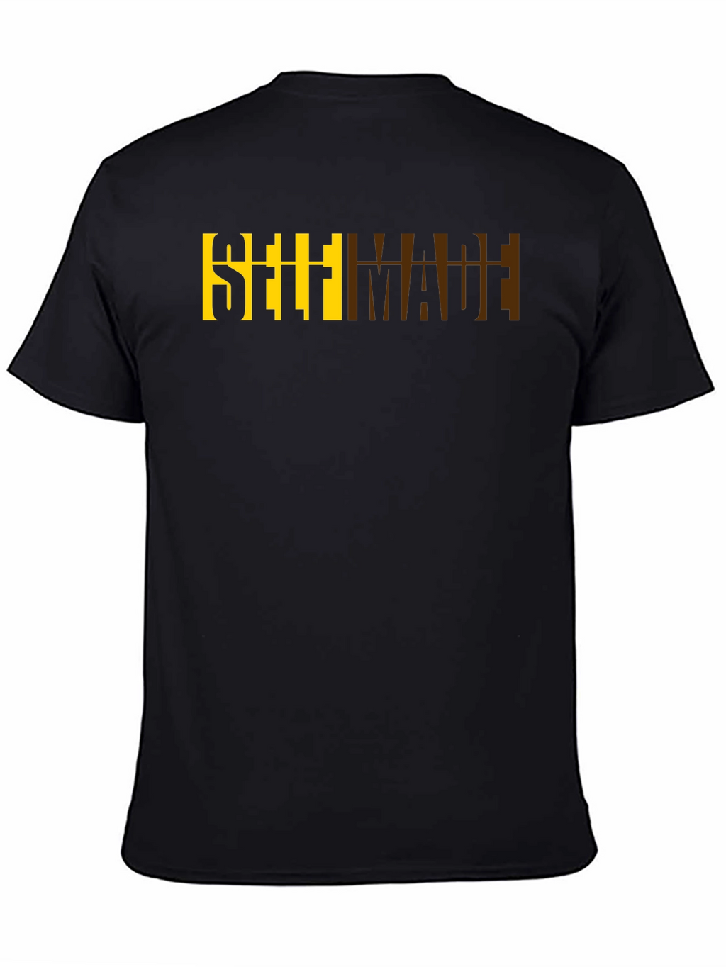 Self Made Graphic Print Black Cotton Tee